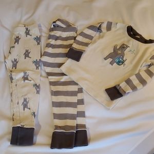 🍭Kirkland 3pc bear jammies, size 4T
